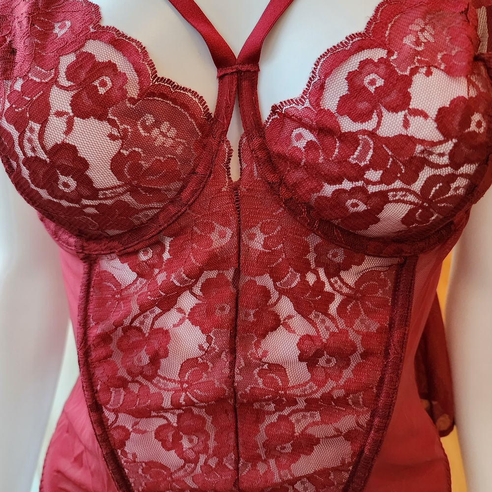 NWT Adore Me Red Lace Bra with Strappy Design - Picture 4 of 10